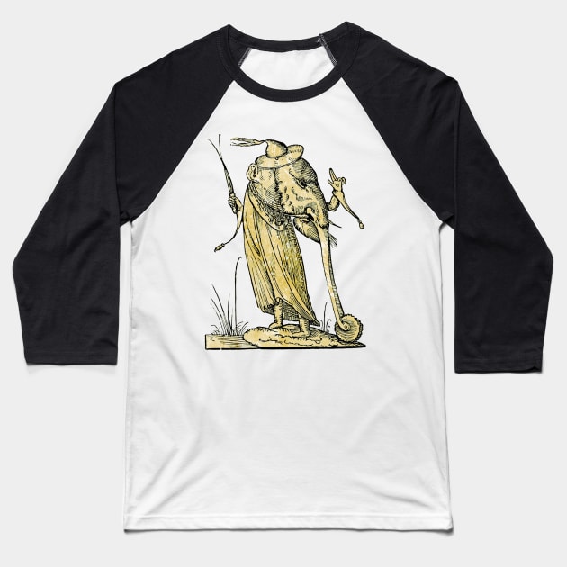 Elephantine - The Drolatic Dreams of Pantagruel Baseball T-Shirt by The Blue Box